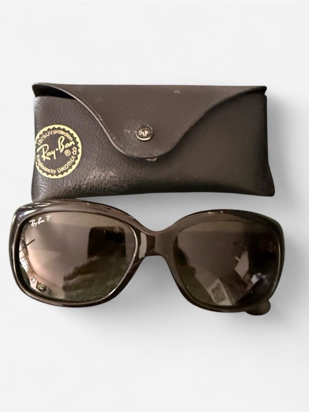 Ray-Ban Women’s Dark Brown Oversized Sunglasses